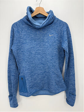 Nike Therma Sphere Element Blue Dri-Fit Cowl Neck Sweatshirt women size S